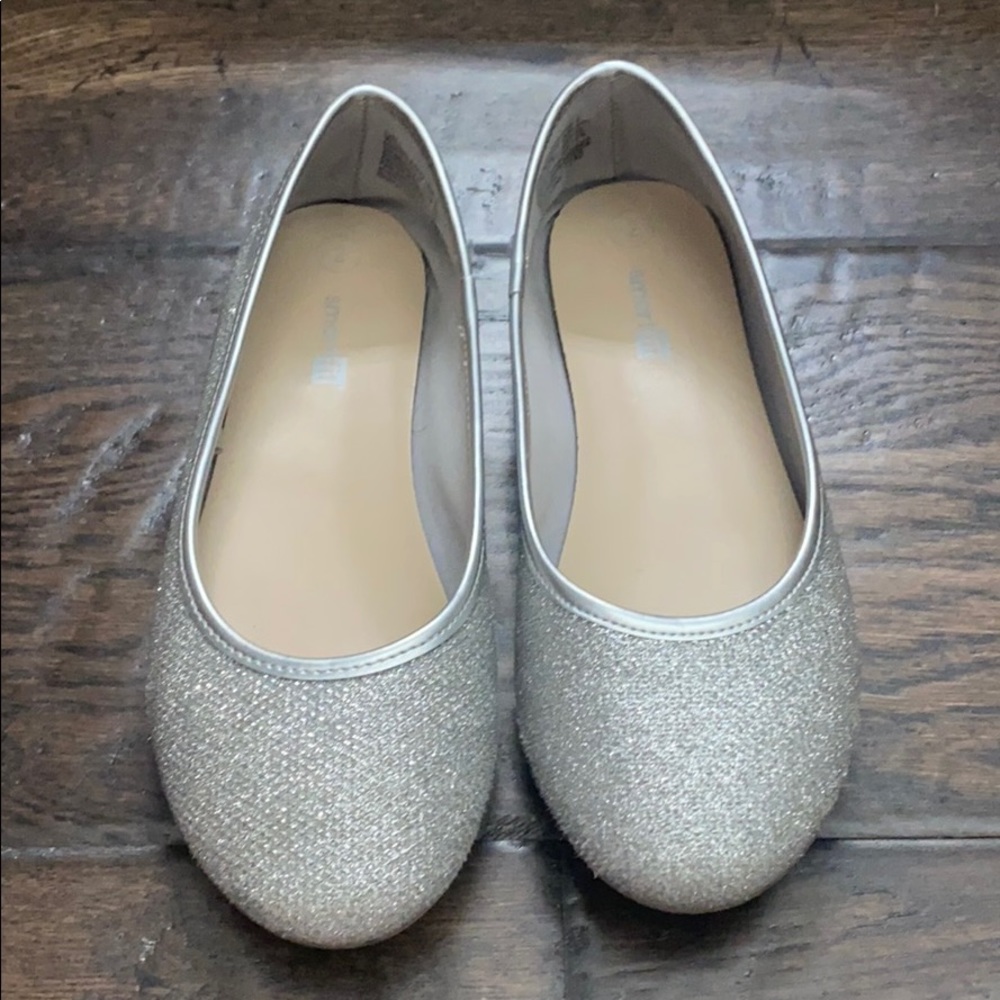 SmartFit girls silver sparkle slipper ballet 2